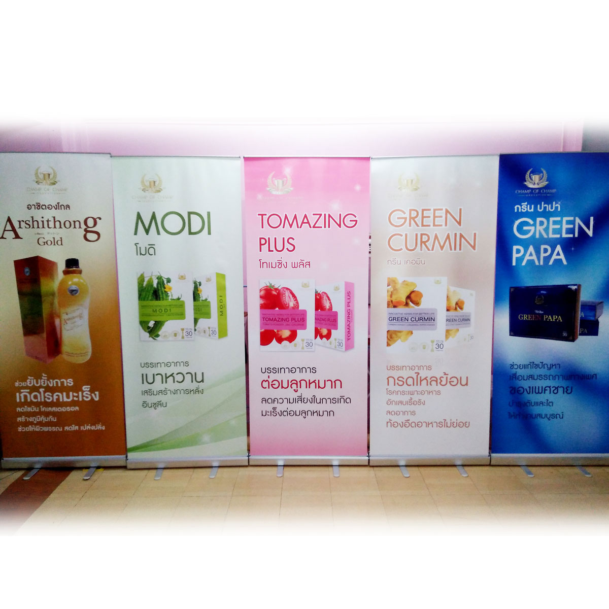 โรลอัพ Roll up เกรด A หนาพิเศษ ขนาด 85x200 cm 
