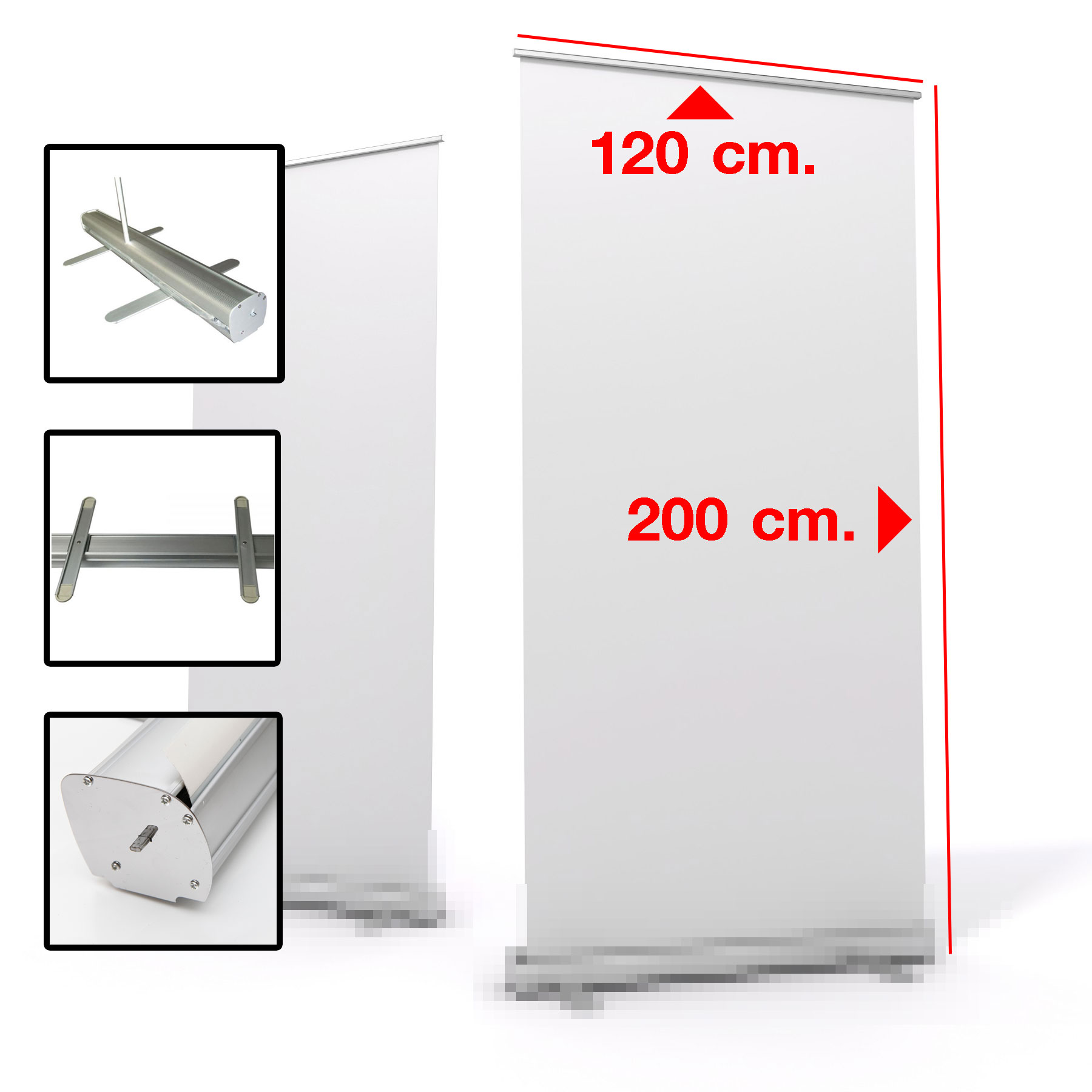 โรลอัพ Roll up เกรด B+ ขนาด 120x200 cm 